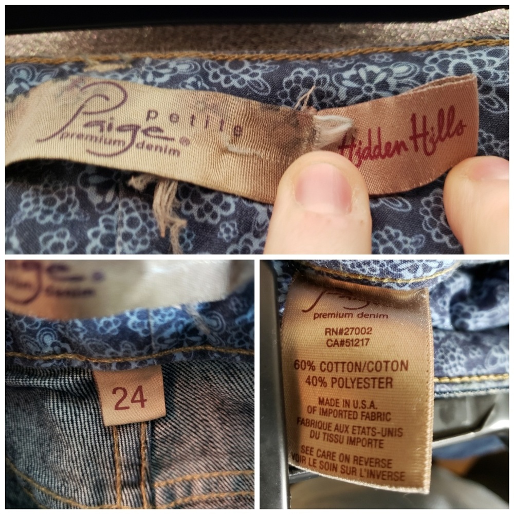 Paige Petite Hidden Hills Jeans Size 24 - Picture 5 of 8